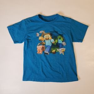 Minecraft Youth Boys Blue T-Shirt, Size Large